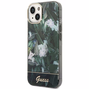 Guess GUHCP14MHGJGHA iPhone 14 Plus 6.7 "žalias/žalias kietas dėklas Jungle Collection