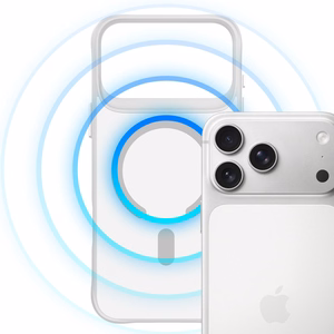 "3mk Smoke MagCase" dėklas "iPhone 17 Pro" - baltos spalvos permatomas