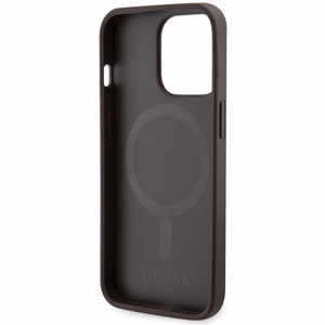 Guess GUHMP13XP4RPSW iPhone 13 Pro Max 6.7" rudas/rudas kietas dėklas 4G Printed Stripes MagSafe