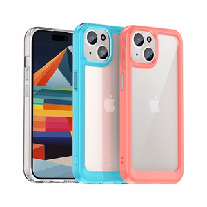 Sustiprintas dėklas su lanksčiu rėmeliu iPhone 15 Plus Outer Space - juodas