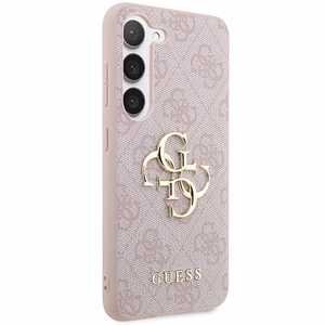 Guess GUHCS23S4GMGPI S23 S911 rožinis/rožinis kietas dėklas 4G Big Metal Logo