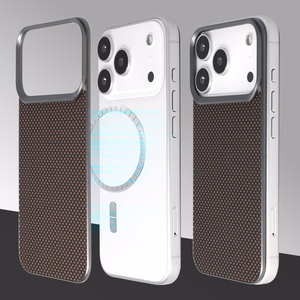 Liavec Carbon Layer Magsafe Aramid Fiber dėklas skirtas Iphone 17 Pro auksinis