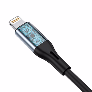 VFAN L05 Lightning–3,5 mm mini jack AUX kabelis, 1 m, pilkas