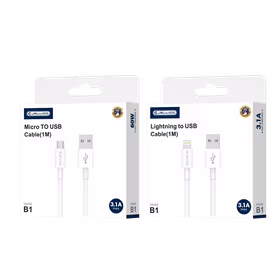 JELLICO laidas B1 Micro USB 3.1A 1M Baltas