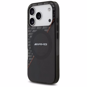 Mercedes AMG IML Double Layer Rhombs dėklas, skirtas iPhone 18 Pro / 17 Pro, suderinamas su MagSafe – juodas ir raudonas