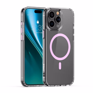 Etteri Spalvotos Mag dėklas (m) telefonui iPhone 15 Pro 6,1 rožinis (m)