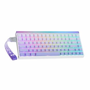HERO84 HE White+Purple+Gradient+LIGHT JadeKing RGB AULA gasket klaviatūra