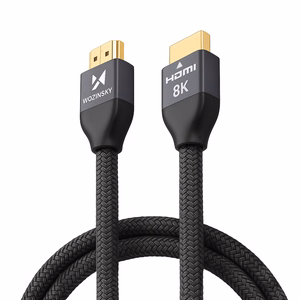 Kabelis (m) HDMI 2.1 8K 60 Hz 48 Gbps / 4K 120 Hz / 2K 144 Hz 2 m sidabrinis (WHDMI-20)