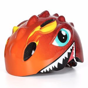 Wozinsky Children's Bicycle Helmet, Dragon Pattern, Lightweight, S - Red