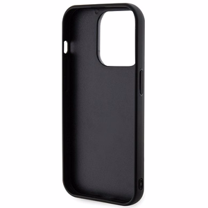 Karl Lagerfeld 3D guminis blizgus logotipas dėklas telefonui iPhone 15 Pro - juodas