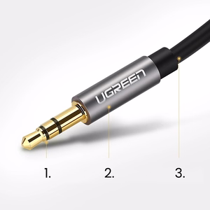 Ugreen AV119 10736 audio laidas mini jack 3.5mm / mini jack 3.5mm 3m juodas