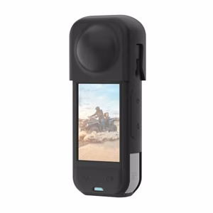 PULUZ silikoninis apsauginis dėklas su objektyvo dangteliu, skirtas "Insta360 X5" (juodas)