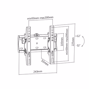 TV SET ACC WALL MOUNT 23-42"/WM-42T-02 GEMBIRD