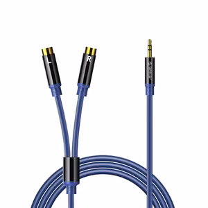 Orico AXRF audio cable mini jack 3.5 mm to 2x RCA female 1.5 m - blue