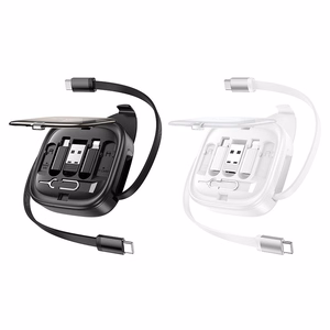 Laidas All-in-one sulankstomas su keičiamais antgaliais Hoco PD 3A 60W 0,95 m U140 juodas