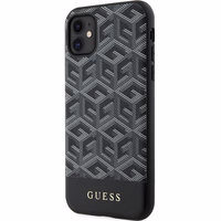 Guess GUHMN61HGCFSEK iPhone 11 / Xr 6.1" juodas/juodas hardcase GCube Stripes MagSafe
