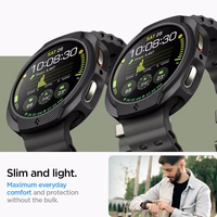 Spigen Liquid Air dėklas laikrodžiui Samsung Galaxy Watch 8 44mm - matinis juodas