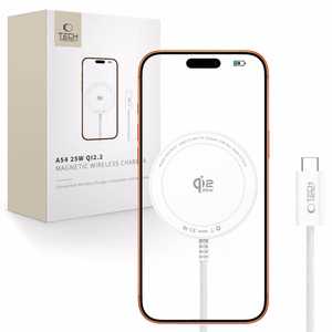 „Tech-Protect A54 MagSafe Qi2.2“ 25 W belaidis įkroviklis – baltas