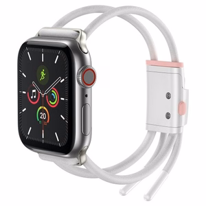 Dirželis Baseus Lets go skirtas Apple Watch Series 42 / 44mm baltas/rožinis