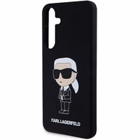 Karl Lagerfeld silikoninis Ikonik dėklas telefonui Samsung Galaxy S24+ - juodas