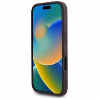 Guess 4G Circle Classic Logo Magnetinis dėklas telefonui iPhone 16 - rudas