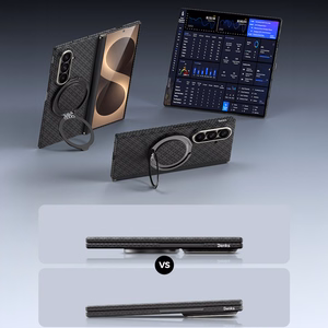 Benks Magnetic Armor Grid Air Grand Combo dėklas (C.K.FL.SA.BK.0051), skirtas Samsung Galaxy Z Fold 8 Ultra, juodas
