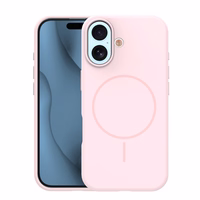 Silicone Thin Mag case for iPhone 17 6,3" light pink
