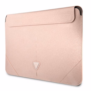 Guess Saffiano Triangle Logo dėklas 16" nešiojamam kompiuteriui - rožinis