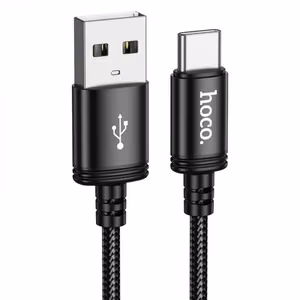 Кабель USB A - USB C Hoco 3A 3 m X91 чёрный