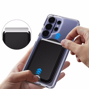 Tech-Protect CH02 MagWallet magnetinis „MagSafe“ kortelių dėklas telefonui – anglies pluošto rašto