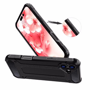 Hybrid Armor dėklas telefonui iPhone 16 Plus - juodas