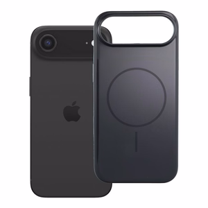 Premium blizgus magnetinis dėklas telefonui su kameros valdymo mygtuku, suderinamas su MagSafe, skirtas IPHONE 17 Air, juodas