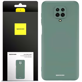 Spacecase silikoninis dėklas Redmi Note 9S/9 Pro tamsiai žalias
