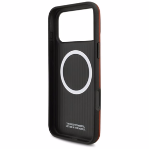 BMW M FW metalinis MagSafe dėklas su logotipu iPhone 17 Pro Max - Raudonas