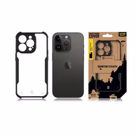 Tactical Quantum Stealth Dėklas for Apple iPhone 14 Pro Skaidrus/Juodas