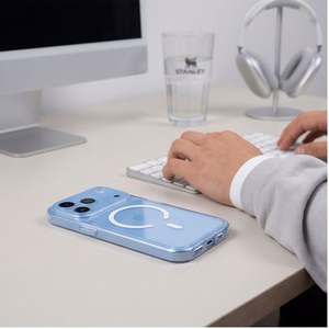 Tech-Protect MagPeak MagSafe CC dėklas, skirtas iPhone 18 Pro / 17 Pro, skaidrus