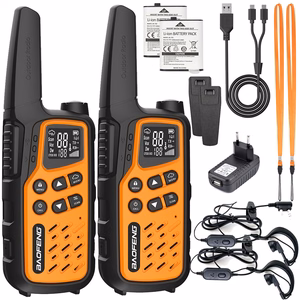 Baofeng BF-T25E racijų komplektas, 2 vnt., oranžinės