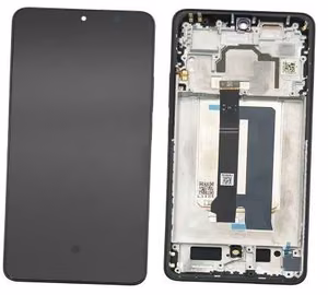 Ekranas Xiaomi Poco X6 Pro 5G su lietimui jautriu stikliuku ir rėmeliu Black originalus (service pack)