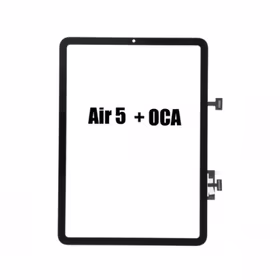 Jutiklinis ekranas suderinamas su "Pro+" Apple iPad Air 5 (2022) / juodas / stiklas + OCA XH 250um