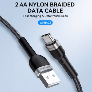 Wozinsky WNBAC1 USB-A / USB-C kabelis 2.4A 1m - juodas