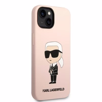 Karl Lagerfeld KLHCP14MSNIKBCP iPhone 14 Plus 6.7" kietasis dėklas rožinis/rožinis Silikoninis Ikonik