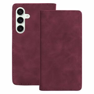 Smart Suede dėklas, skirtas Samsung Galaxy S24, bordo