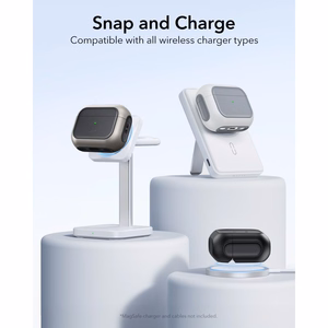 ESR Orbit HaloLock MagSafe dėklas AirPods Pro 3 pilkas ir juodas