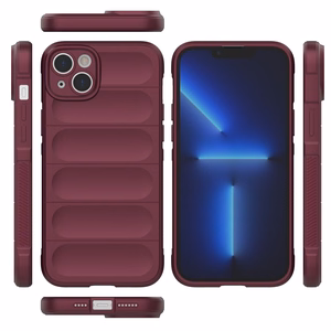 Magic Shield Case dėklas telefonui iPhone 14 Plus elastingas šarvuotas dėklas bordo
