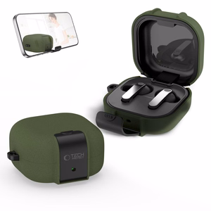 Tech-Protect Slim Hook dėklas skirtas Samsung Galaxy Buds 4 / 4 Pro žalias