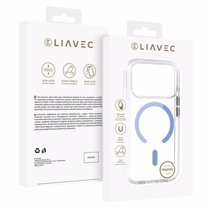 Liavec Pure dėklas su kameros valdymo mygtuku, skirtas iPhone 18 Pro Max/17 Pro Max, šviesiai mėlynas