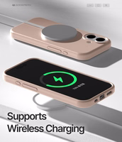 Dėklas Mercury Pure Magsafe Silicon Case Apple iPhone 17 rožinio smėlio