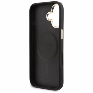 Guess Perforated 4G MagSafe dėklas for iPhone 17 - juodas
