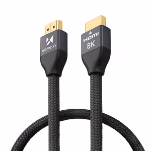 Кабель Wozinsky HDMI 2.1 8K 60 Hz 48 Gbps / 4K 120 Hz / 2K 144 Hz 1 м серебряный (WHDMI-10)