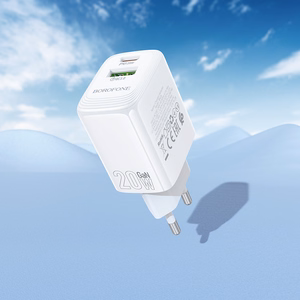 Įkroviklis Borofone BN27 20W USB-C/USB-A baltas